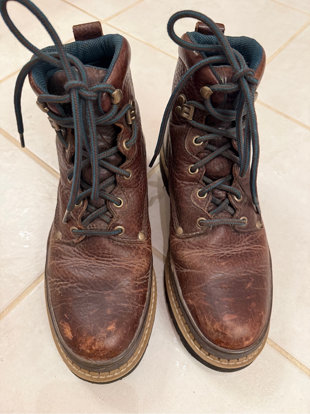 LEHIGH Soletech Men's Brown Leather Steel-toe Work Boots, 8W